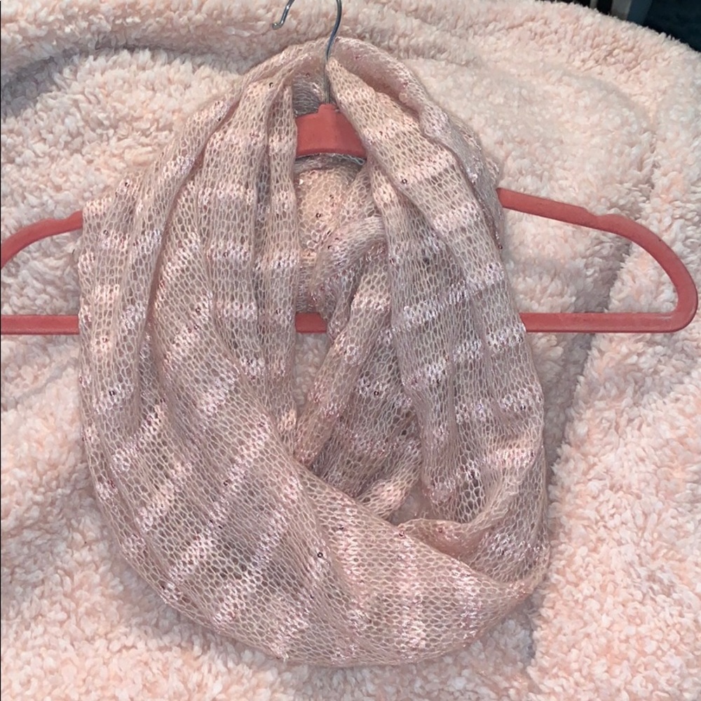 Pink infinity scarf